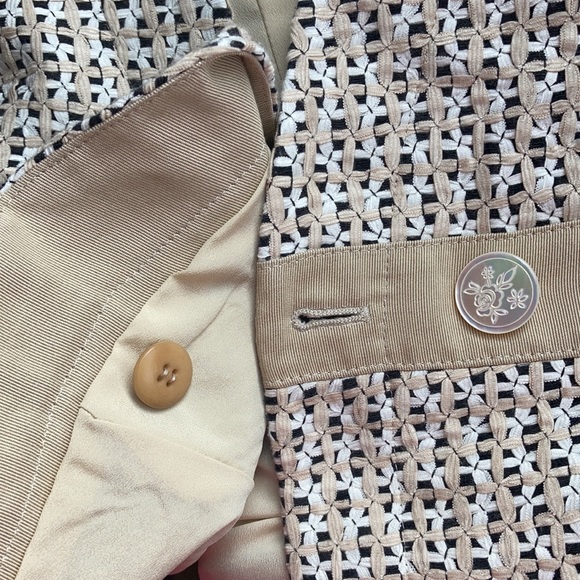 Armani Collezioni Ribbon Weave SS Jacket Sz L/12 - Picture 9 of 10